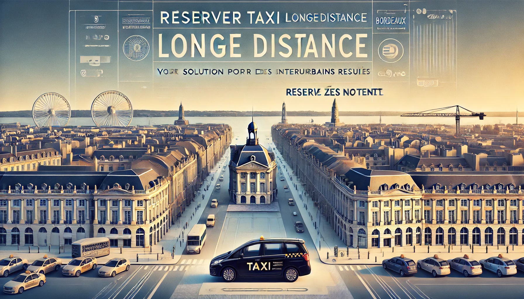 Réserver taxi longue distance Bordeaux